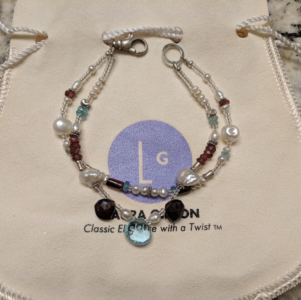 Laura Gibson Pearl and other Gemstones Bracelet